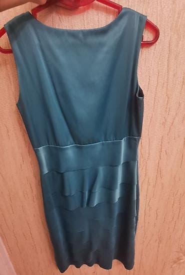 Gabbany Fashion qadın paltarı - Rəng: firuzə/teal - Model: qolsuz — 2