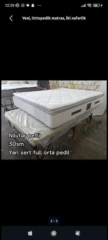 matraslar: Yeni, Ortopedik matras, İki nəfərlik — 2