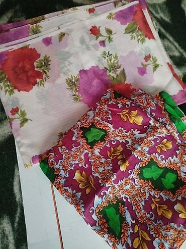 ev gullerinin sekilleri ve adlari: Şifon-6 m×1m .Satin 2m×1m 2 sinə 20 m - 1-ci parça: ağ fon üzərində — 1