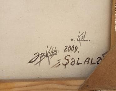 cipsi sekilleri: Satılır rəsm əsəri. Şəlalə. Kətan, yağlı boya. 2009. Ölçüsü 45x60 — 4