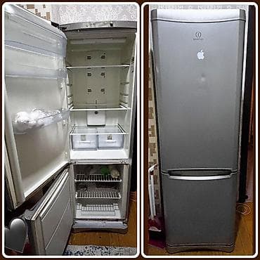 Б/у 2 двери Indesit Холодильник Продажа, цвет - Серый — 1