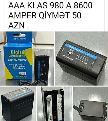 zaryatqa: AAA KLAS NP-F980 Li-ion batareya - Tutum: 8600 mAh (980A seriyası) - — 1