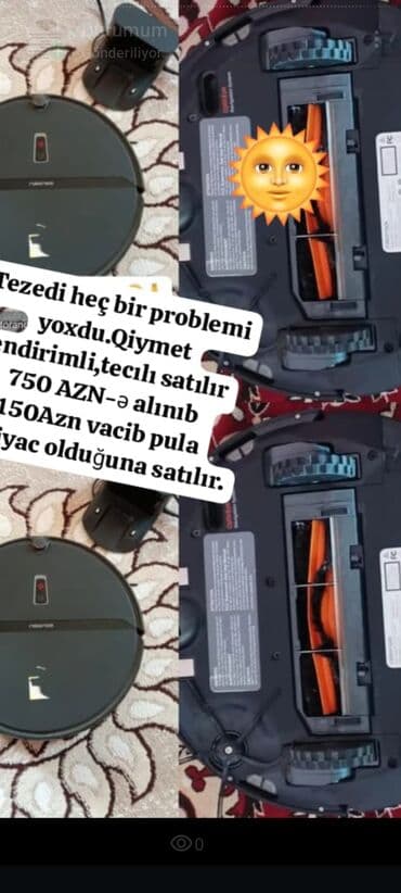 ikinci el aspiratör: Robot tozsoran – Proscenic marka Xüsusiyyətlər: - Dairəvi dizayn — 1