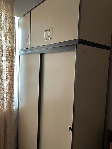 Iki hissəli qarderob şkaf - Model: sürgülü qapılı alt bölmə +