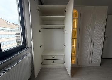 kohne skaf: 4 qapılı, Siyirməli, Ağ, Açılan, Düz dolab — 2