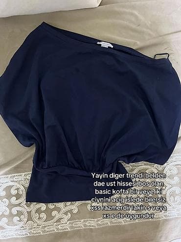 mirvari per page 40: Qadın geyimləri dəsti – müxtəlif brendlər - Tünd mavi off-shoulder — 1