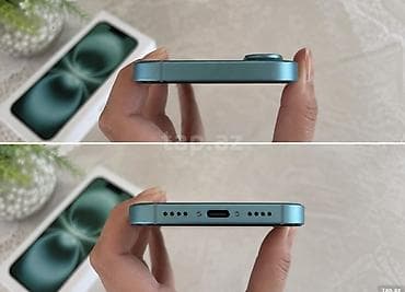 2.el macbook: IPhone 16, 128 GB, Yaşıl, Zəmanət, Barmaq izi, Simsiz şarj — 4