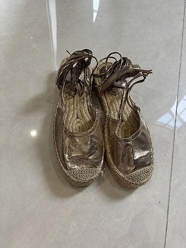Qızılı rəngli espadril ayaqqabı Stradivarius razmer 39/40 - Üst — 1