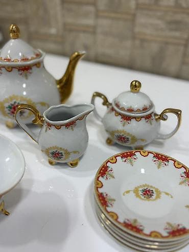 Çay dəsti, rəng - Ağ, Farfor