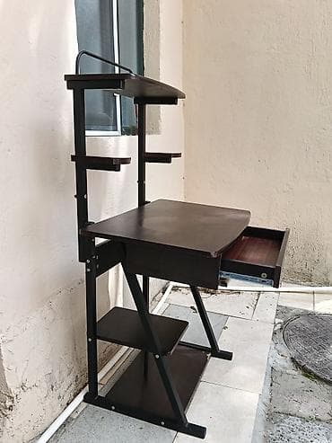 kompüter stolu: Düz masa, Polkalı, Siyirməli, Metal, Zəmanətsiz, Kredit yoxdur — 5