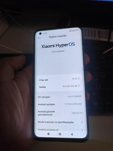 printer satilir: Xiaomi Mi 10, rəng - Boz, 
 Simsiz şarj — 2