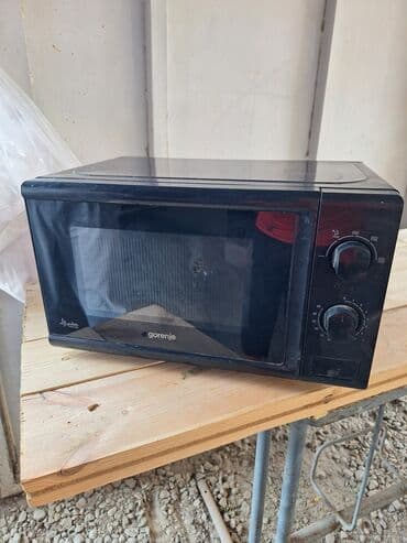 Mikrodalğalı soba Gorenje, Ayrıca dayanan, Mikrodalğalar ilə, rəng - Qara, İşlənmiş