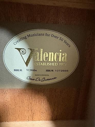gitara simi: Valencia klassik gitara – model VC204TBU - Rəng: mavi (teal/blue — 2