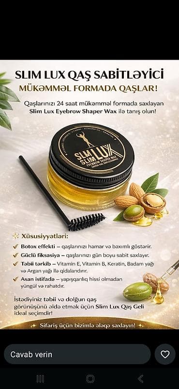 bot kişi: Slim Lux Qaş Sabitləyici – Eyebrow Shaper Wax Qaşları 24 saat — 1