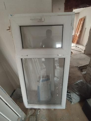 pendir: PVC pəncərə bloku - Material: ağ rəngli PVC profil - İki bölməli — 1