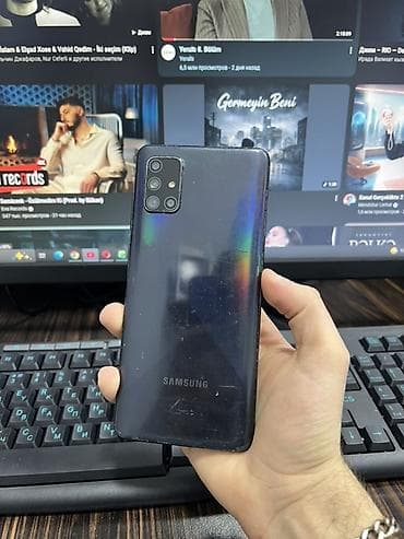 soyuducu bar: Samsung Galaxy A51, 128 GB, rəng - Qara, Barmaq izi — 2