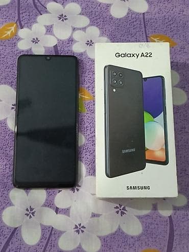 s 22 ikinci el: Samsung Galaxy A22, 128 GB, rəng - Qara, Barmaq izi — 1