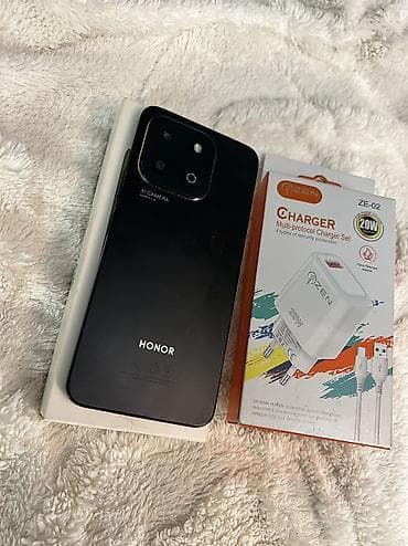 elden ring disk: Honor X6b, 256 GB, rəng - Qara, Barmaq izi, Face ID — 6