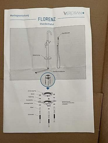 e.c.a kombi: Florenz Standarmatür – xrom - Birləşdirilmiş duş və vanna üçün — 5
