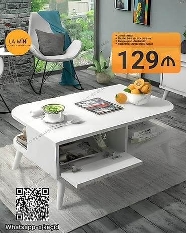 yumru stollar: Düz masa, Açılmayan, Təkərsiz, Zəmanətsiz — 1