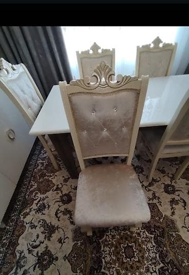 Qonaq otağı üçün, Açılmayan, Dördbucaq masa, 6 stul