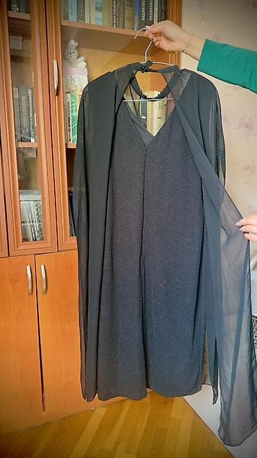 kofta modelləri: Qara rəngli ziyafət geyimi – ikili dizayn - Model: V-yaxa, uzun — 2