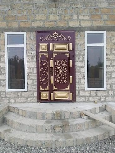 taxta dekor: Dəmir Həyət darvazası, Yana açılan, Mexaniki, Qapı ilə, Kredit yoxdur — 7