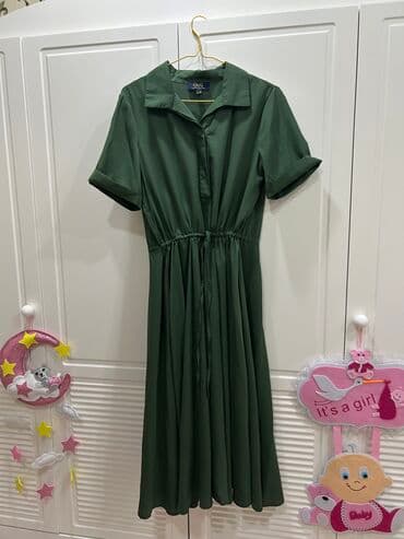 женские платья из вискозы: Коктейльное платье, Миди, Ovs, L — 3