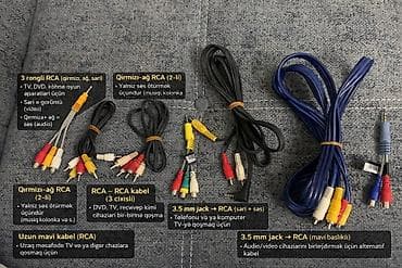 RCA və AV kabel dəsti Məzmun: - Çoxsaylı RCA (kompozit video və stereo
