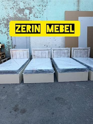 Təknəfərlik çarpayı, Bazalı, Matras ilə, Siyirməsiz
