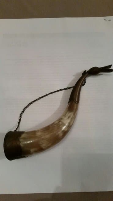 декоративные головы животных на стену: Винтажный рог — натуральный, с декоративной отделкой Стильный — 2