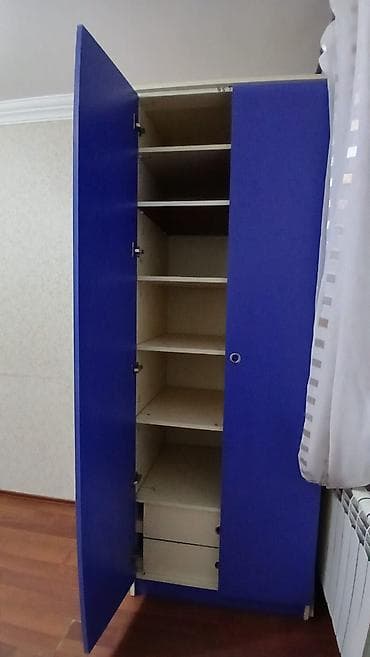 islenmis sfaner: İşlənmiş, 2 qapılı, Siyirməli, Mavi, Digər material, Açılan, Düz dolab — 2