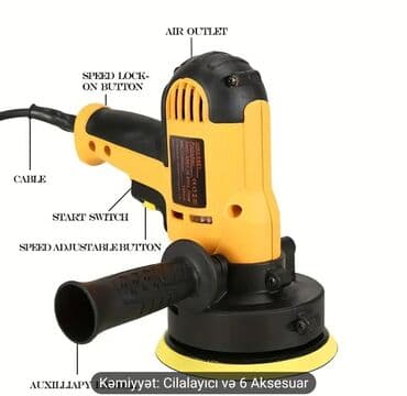 r15 disklər: Sürətli Avtomobil Cilalayıcısı 600-3700 RPM, Çıxarıla bilən tutqan, 2 — 3