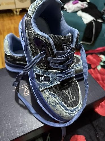 Louis Vuitton Trainer Denim krossovkalar - Model: LV Trainer - — 4