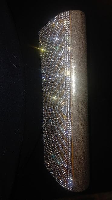 bijuteryalar: Zərif axşam klatçı – kristal daşlarla tam örtülü - Forma: düzbucaqlı — 9