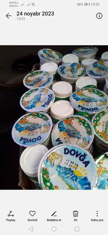 Digər içkilər: Dovga sifariwi bir bawa sexden topdan satiw — 1