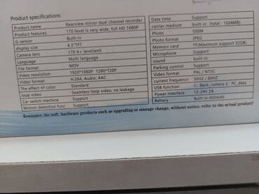 Asia: Kamera avtomobil ucun Videoregstrator masin kamerasi yeni guzgu ust — 3