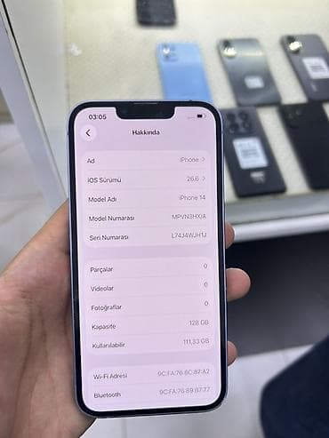 iphone 14 max: IPhone 14, 128 GB, Mavi, Face ID — 7