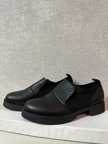 Мокасины и лоферы: Vitto Rossi italy – Qara dəri qadın ayaqqabısı - Model: bağsız — 2