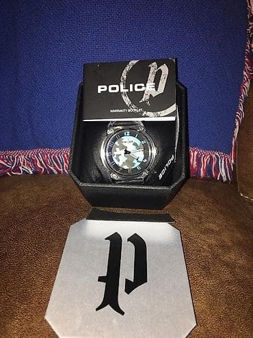 fit saat: POLICE, 164$ saat, tezedir, batareya tukenib. Boyuk el ucun razmer — 1