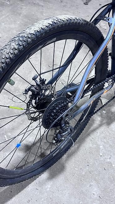 bike: SAFT dağ velosipedi - Güclü alüminium tipli çərçivə, boz-portağal — 5