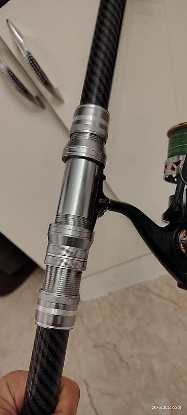 balıq tutan: Teleskopik balıqçı dəsti – karbon qamış + spininq çıkrığı - Qamış — 4