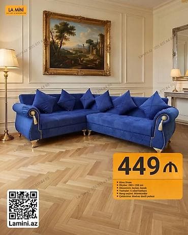 kreditle kunc divanlar: Məhsul: Künc divan - Ölçülər: 280 × 200 sm - Mexanizm: Açılan, bazalı — 1