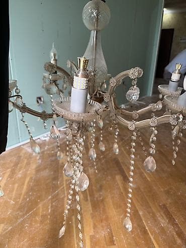 Çılçıraq, 6 lampa, Şüşə