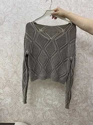 boz şalvar: Təsvir: - Qadın sviteri, uzunqol - Rəng: boz (taupe tonlarında) - — 1