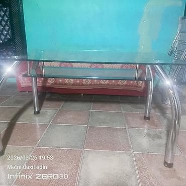 stolların satışı: Qonaq masası, Açılmayan, Şüşə, Dördbucaq masa — 3