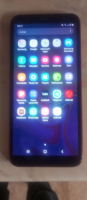 iphon 6 plus: Samsung Galaxy J6 Plus, 32 GB, rəng - Qırmızı, Barmaq izi, İki sim kartlı, Sensor — 1