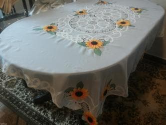 брендовое постельное белье оптом: Новый цвет - Белый Скатерть, Самовывоз — 1