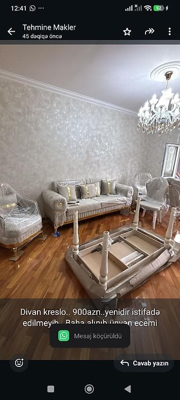 divan krislo: Divan kreslo. 900azn. yenidir istifadə edilmeyib. Baha alınıb ünvan — 1