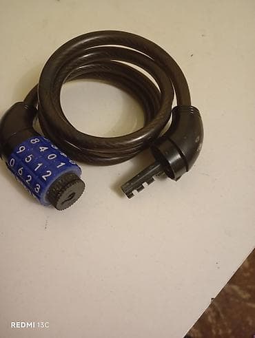 Velosiped üçün şifrə ilə kabel qıfıl - 4 rəqəmli kombinasiyalı — 1